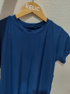 Blusa manga azul marinho - loja online