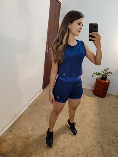 Cropped Amanda azul na internet
