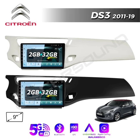 Multimedia Android 9" 2GB/32GB - CITROEN DS3 2011-19