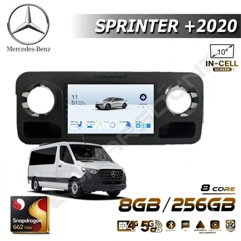 Multimedia Android 10" 8GB/256GB QLED -PREMIIUM- MERCEDES BENZ SPRINTER 2020-24