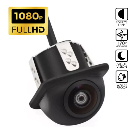 Cámara Reversa (embutir) FULL HD 1080p - 170 Grados (vista Angular)- IP68