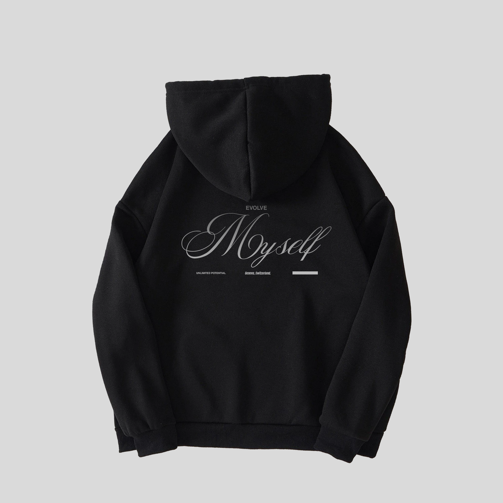 Hoodie "Evolve Myself" Negro thumbnail 3