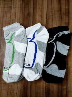 KIT MEIAS SOQUETE MASCULINA 12 PARES