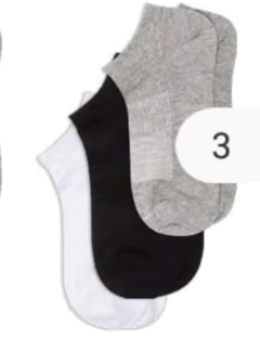 KIT 3 PARES DE MEIAS SOQUETE - comprar online
