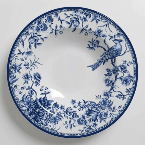 Prato de Sopa de Cerâmica Chinese Garden 25cm – Alleanza