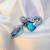 Plug Anal Metal Heart Cromado Médio Azul na internet