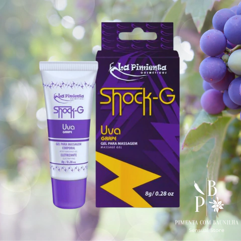 Gel Vibrante Beijável Sabor Uva 8g