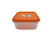 TUPPER 1 L. CUADRADO TAPA COLOR 12.5X12.5X6 CMS.-IPRO