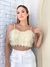 Cropped Mariah Babado e Aplicações de Strass