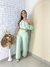 Conjunto Village Cropped Babado Calça Pantalona na internet
