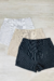Short Risca de Giz no Linho