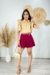 Camisa Cropped com Manga Babado