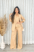 Conjunto de Blazer e Cropped na Risca de Giz