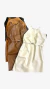 Vestido Couro PU com Cinto Básico Curto - Madri Store