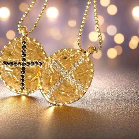 Collar Medalla Rustica - comprar online