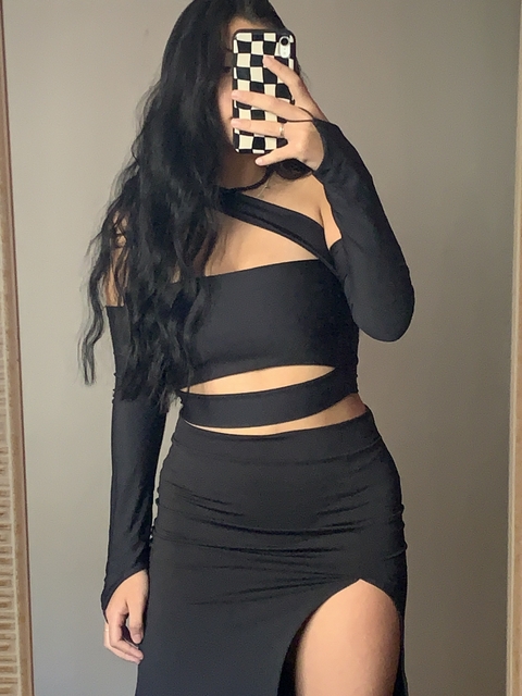 Cropped Recortes Preto