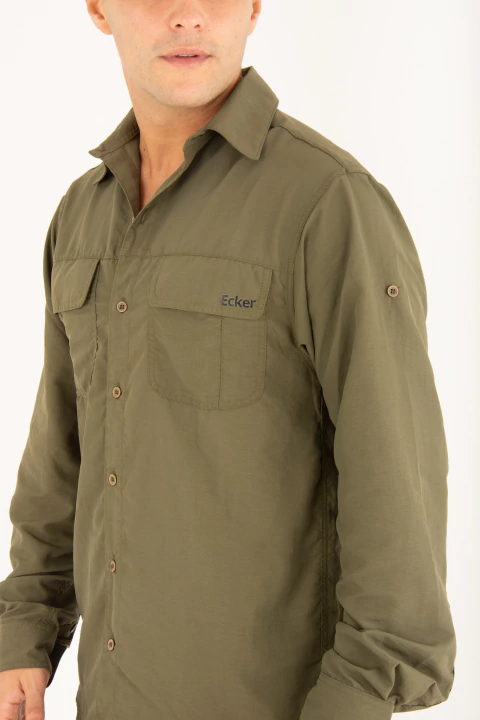Camisa traildry UPF50+ Verde - comprar online