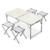 Mesa Plegable Aluminio Camping Con 4 Bancos VALIJA