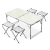 Mesa Plegable Aluminio Camping Con 4 Bancos Valija
