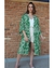 kimono longo manga 3/4 verde bambu e off estampa filtro dos sonhos - ninajo jolie rj