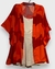 kimono estampado sol se pondo em tons de laranja e vermelho