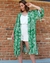 kimono longo manga 3/4 verde bambu e off estampa filtro dos sonhos - loja online
