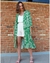 kimono longo manga 3/4 verde bambu e off estampa filtro dos sonhos - comprar online