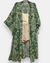 kimono longo manga 3/4 verde bambu e off estampa filtro dos sonhos - comprar online