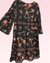 Vestido princesa estampa fundo preto poá e cores na internet