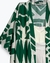 kimono estampado geométrico verde esmeralda e off - loja online