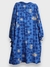 kimono longo manga flare estampa azul do céu com frisos dourados - comprar online