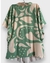kimono estampado pintura verde menta e nude na internet