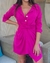 Vestido chemise rosa orquidea amarração - ninajo jolie rj