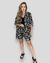 Imagem do conjunto de Maxi kimono +short estampa lenço preto e off