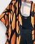 kimono estampado pintura geométrica tons terrosos e preto - loja online