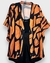 kimono estampado pintura geométrica tons terrosos e preto na internet