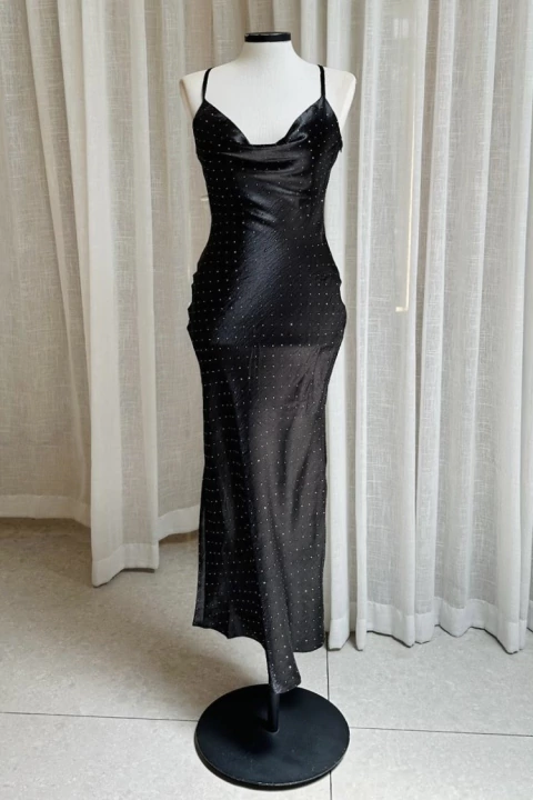 Vestido Cetim Strass - comprar online