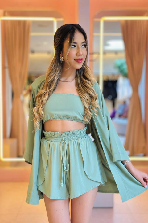 Conjunto Kimono + Top - comprar online