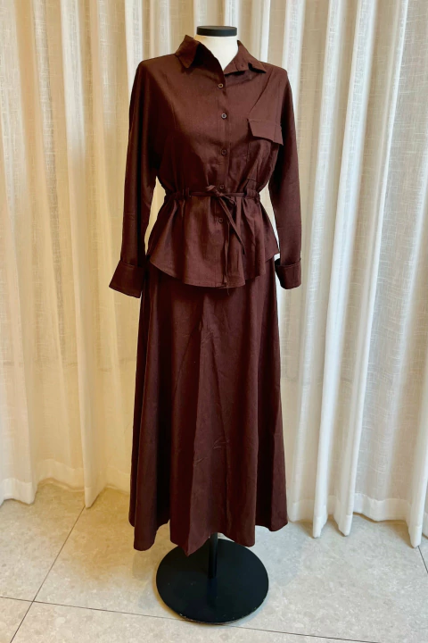 Saia Linho Recortes - comprar online