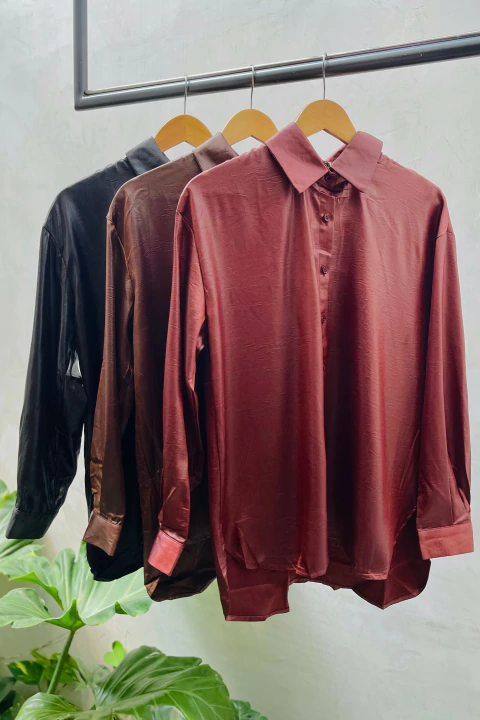 Camisa Social Acetinada - comprar online