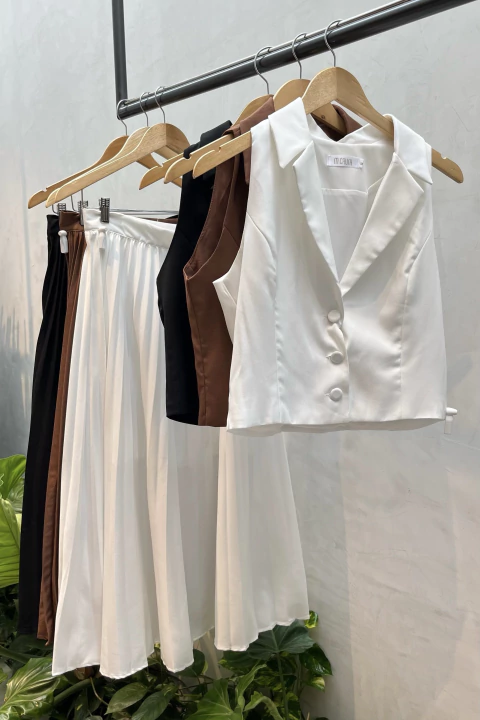 Conjunto Saia Plinssado - comprar online