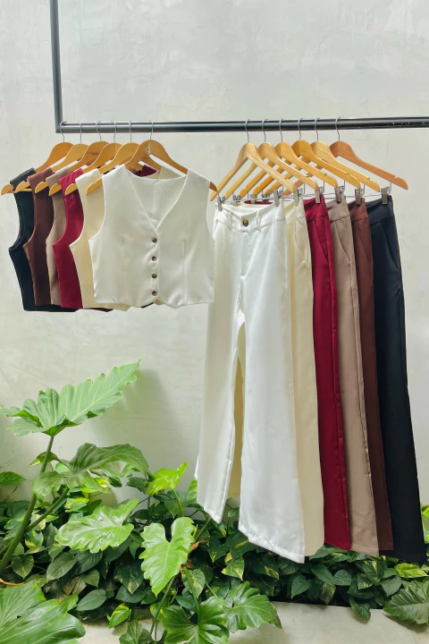 Conjunto Colete + Calça Alfaiataria - comprar online