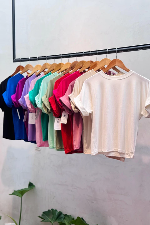 Blusa Manga Curta Basic Lisa - comprar online