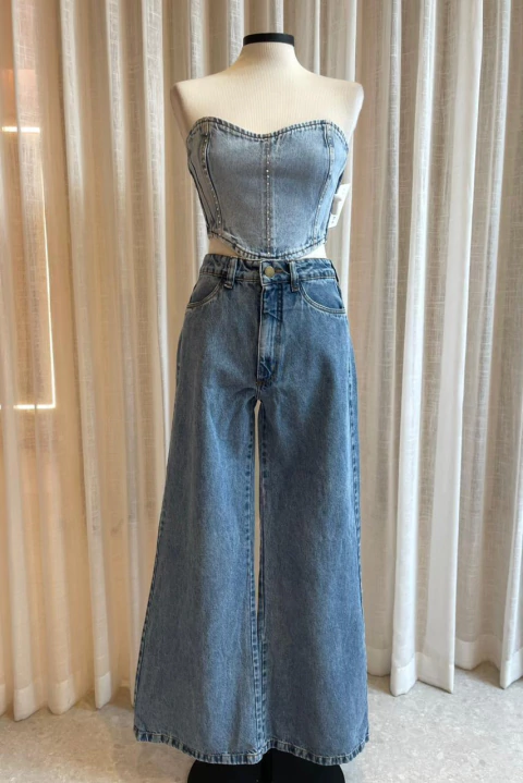 Calça Jeans Wide Leg STK - comprar online