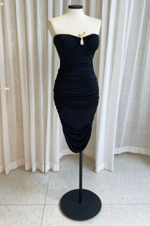 Vestido Fivela Midi Drapeado - comprar online