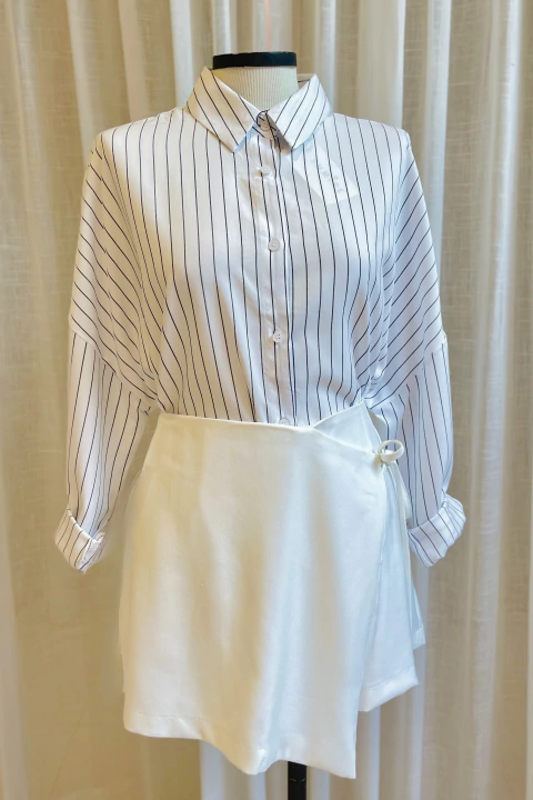 Camisa Listrada Oversized - comprar online