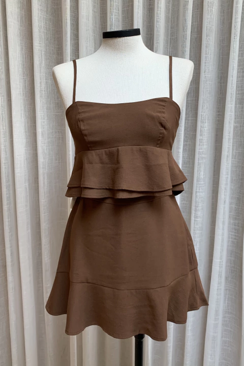 Conjunto Saia Godê + Blusa Peplum - comprar online