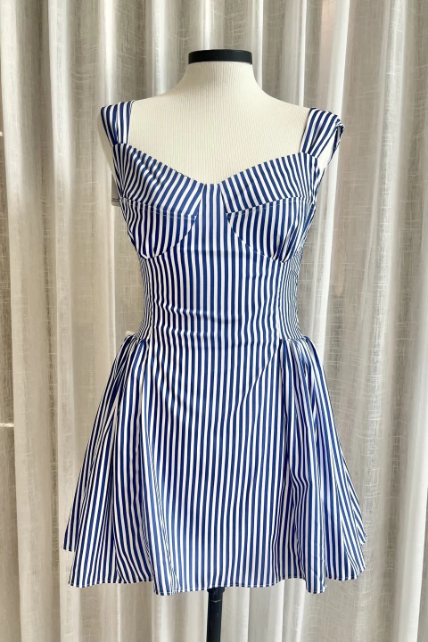 Vestido Curto Listrado - comprar online