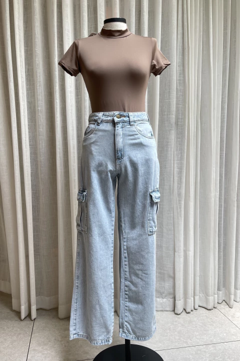 Calça Jeans Cargo - comprar online