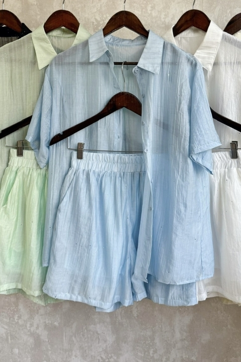 Conjunto Camisa + Short Strass - comprar online